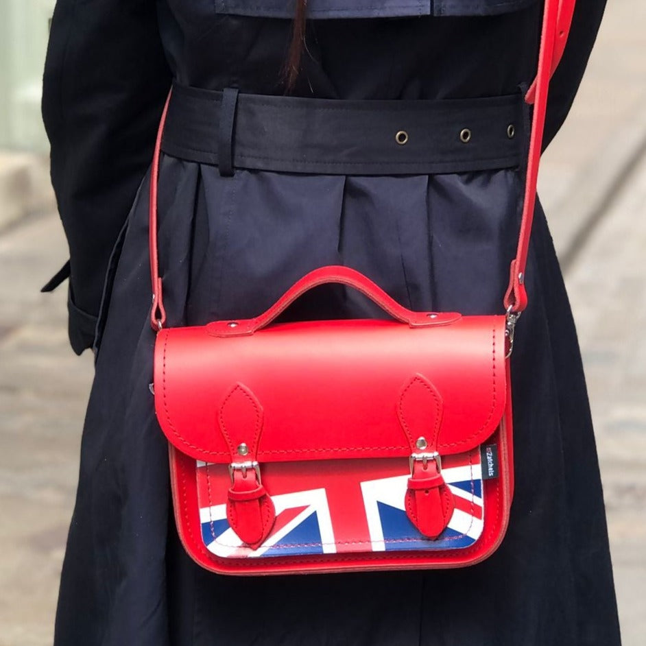 Union Jack Midi Satchel - Pillar Box Red  