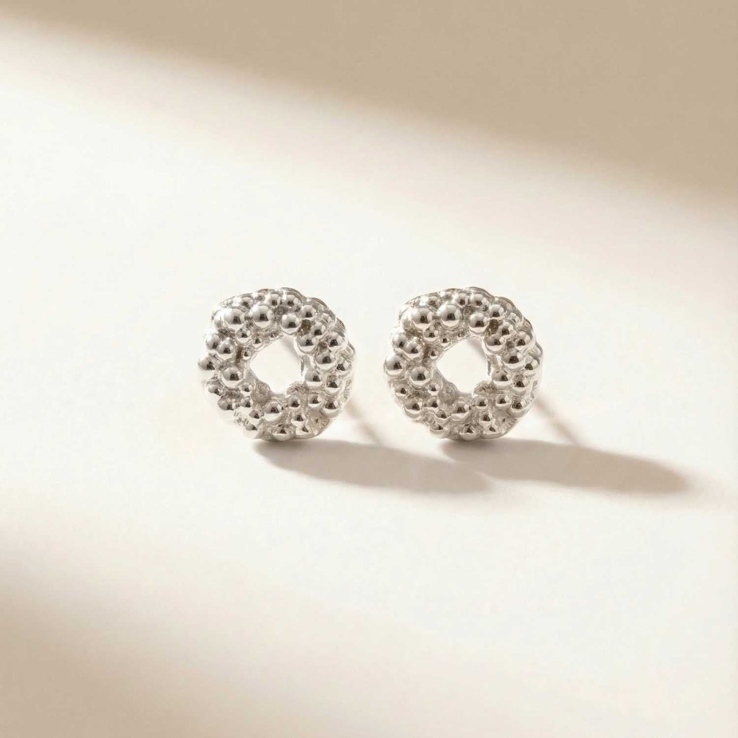 Mini Barnacle Hoops- Handmade- Sterling Silver