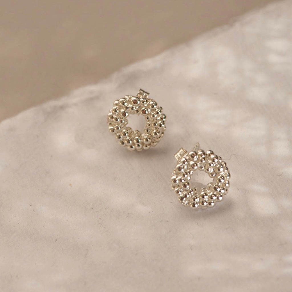 Mini Barnacle Hoops- Handmade- Sterling Silver