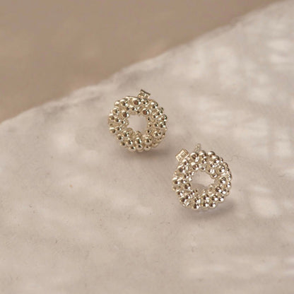 Mini Barnacle Hoops- Handmade- Sterling Silver