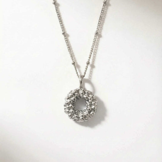 Mini Silver Barnacle Necklace- Handmade