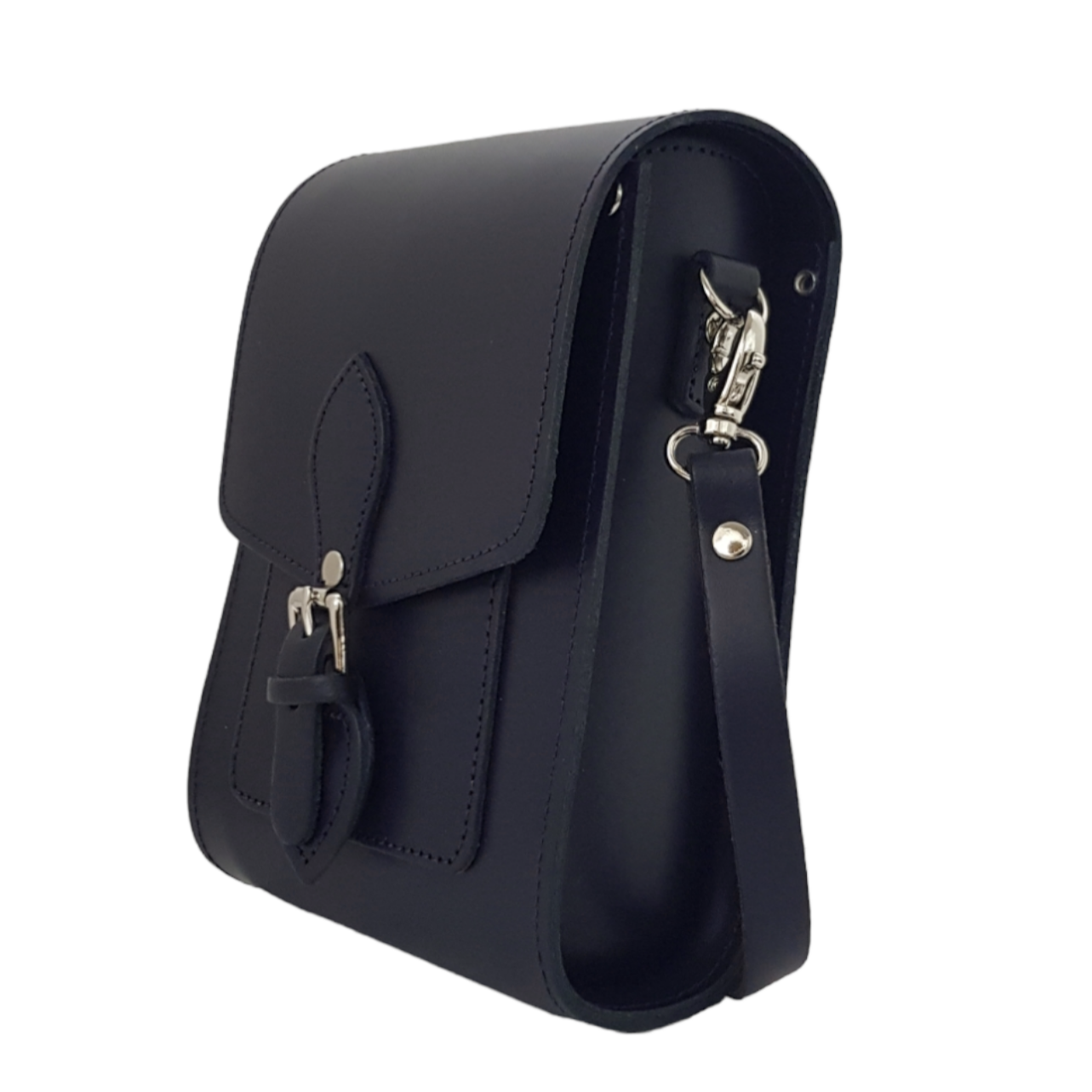 Handmade Leather Festival Phone Bag - Navy Blue  