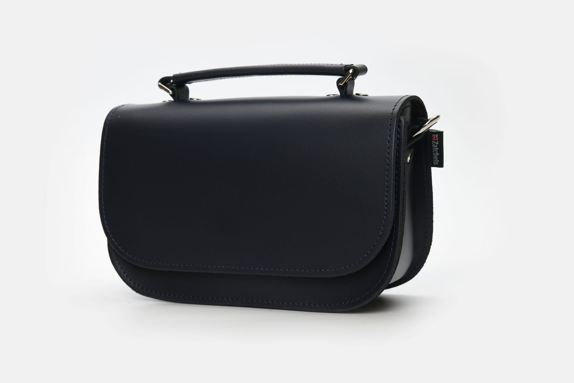 Aura Handmade Leather Bag - Navy Blue  