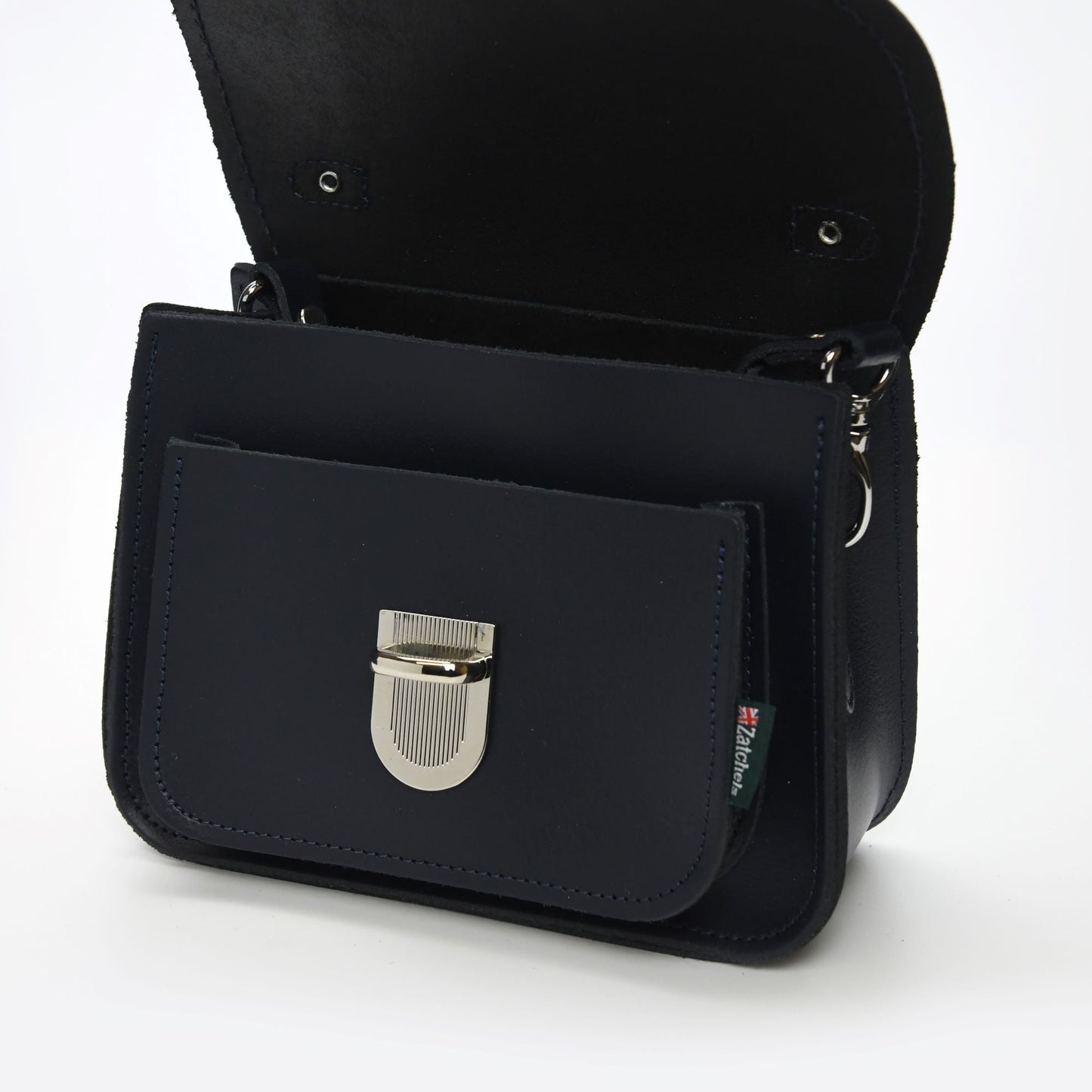 Luna Handmade Leather Bag - Navy  