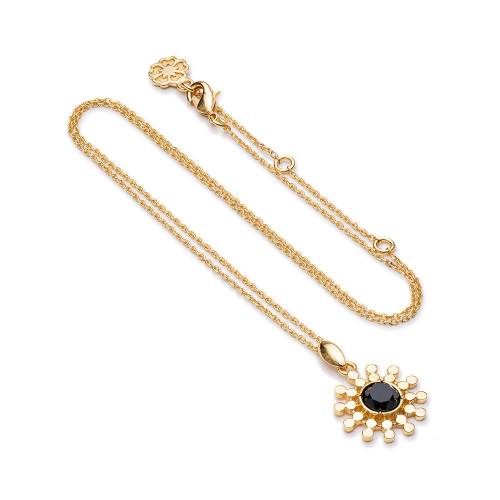 Etrusca Sun Drop Pendant with Black Onyx  