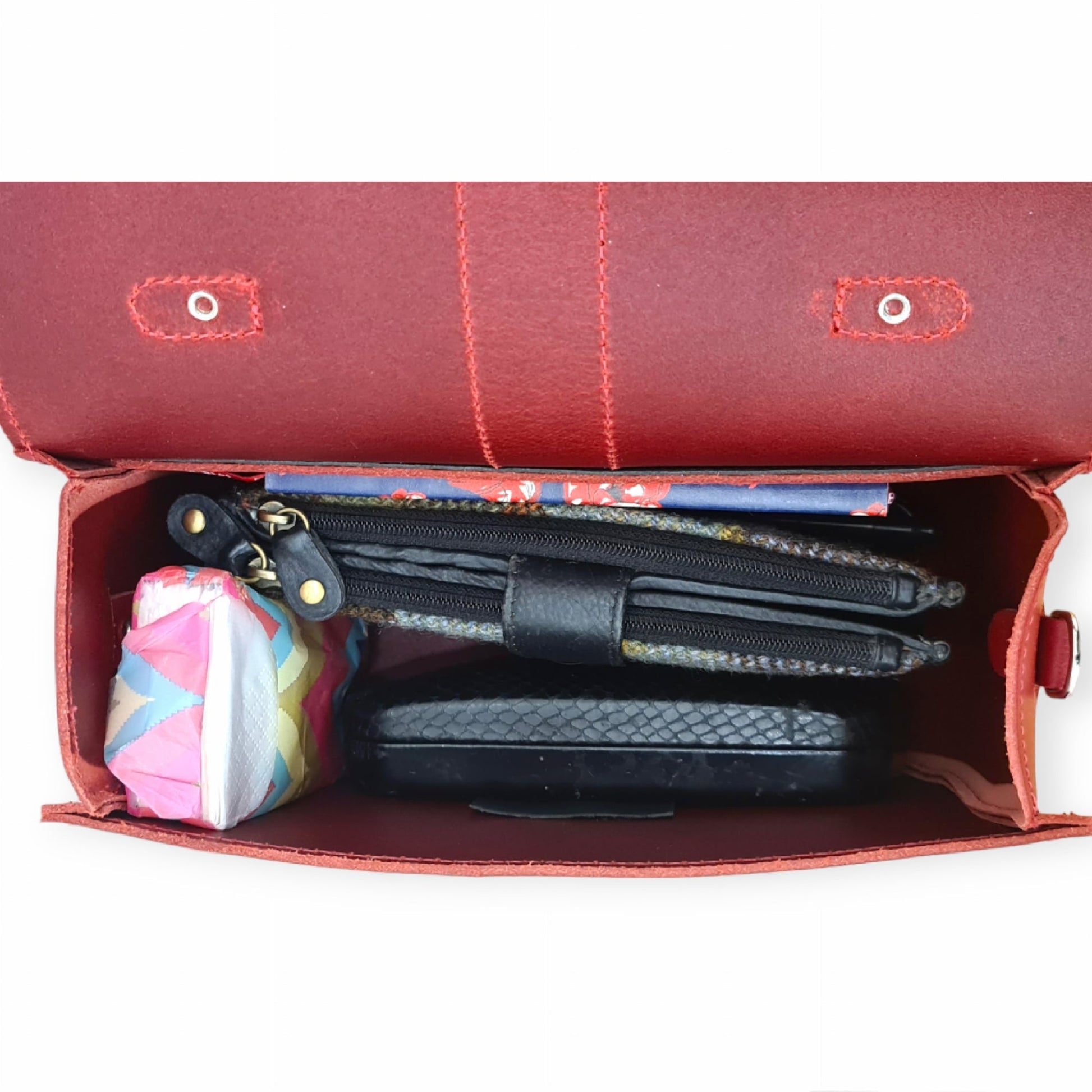 Olympia Handmade Leather Bag - Pillar Box Red  