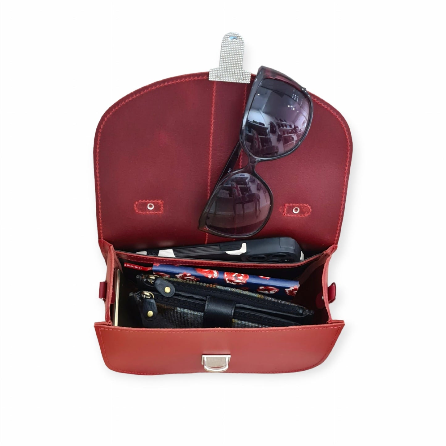 Olympia Handmade Leather Bag - Red  