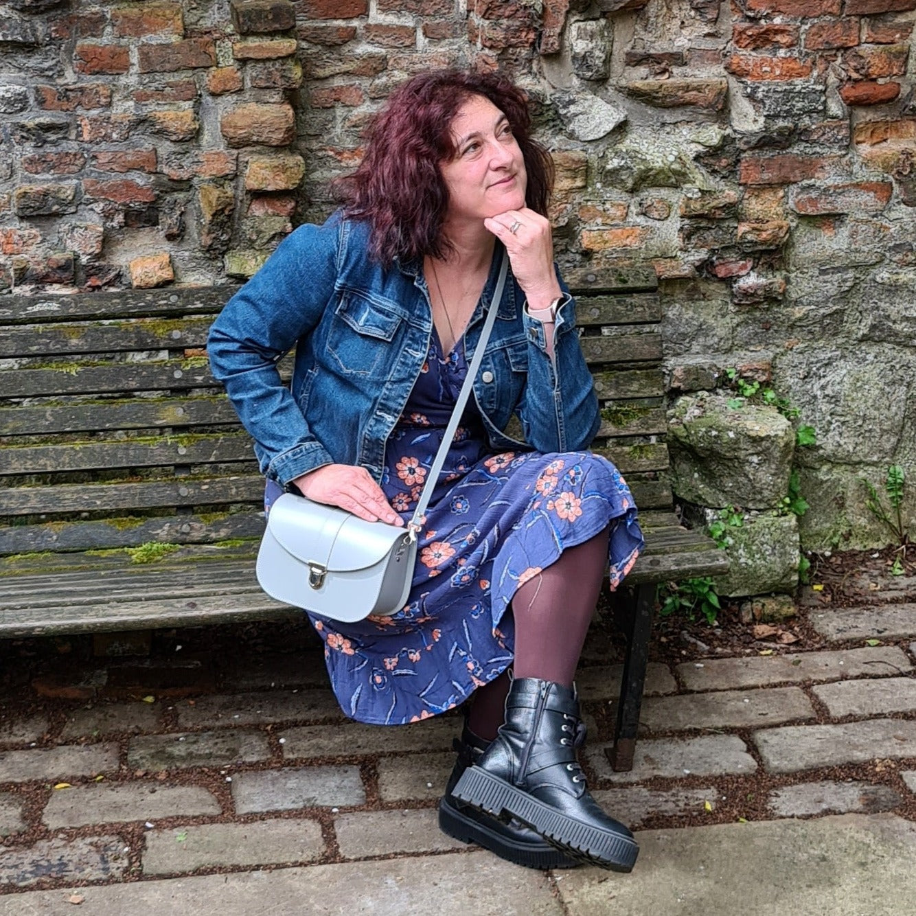 Olympia Handmade Leather Bag - Ghost Grey  