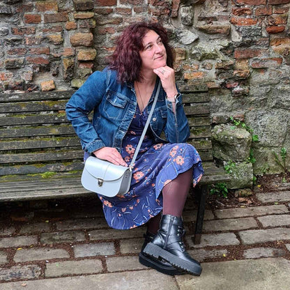 Olympia Handmade Leather Bag - Ghost Grey