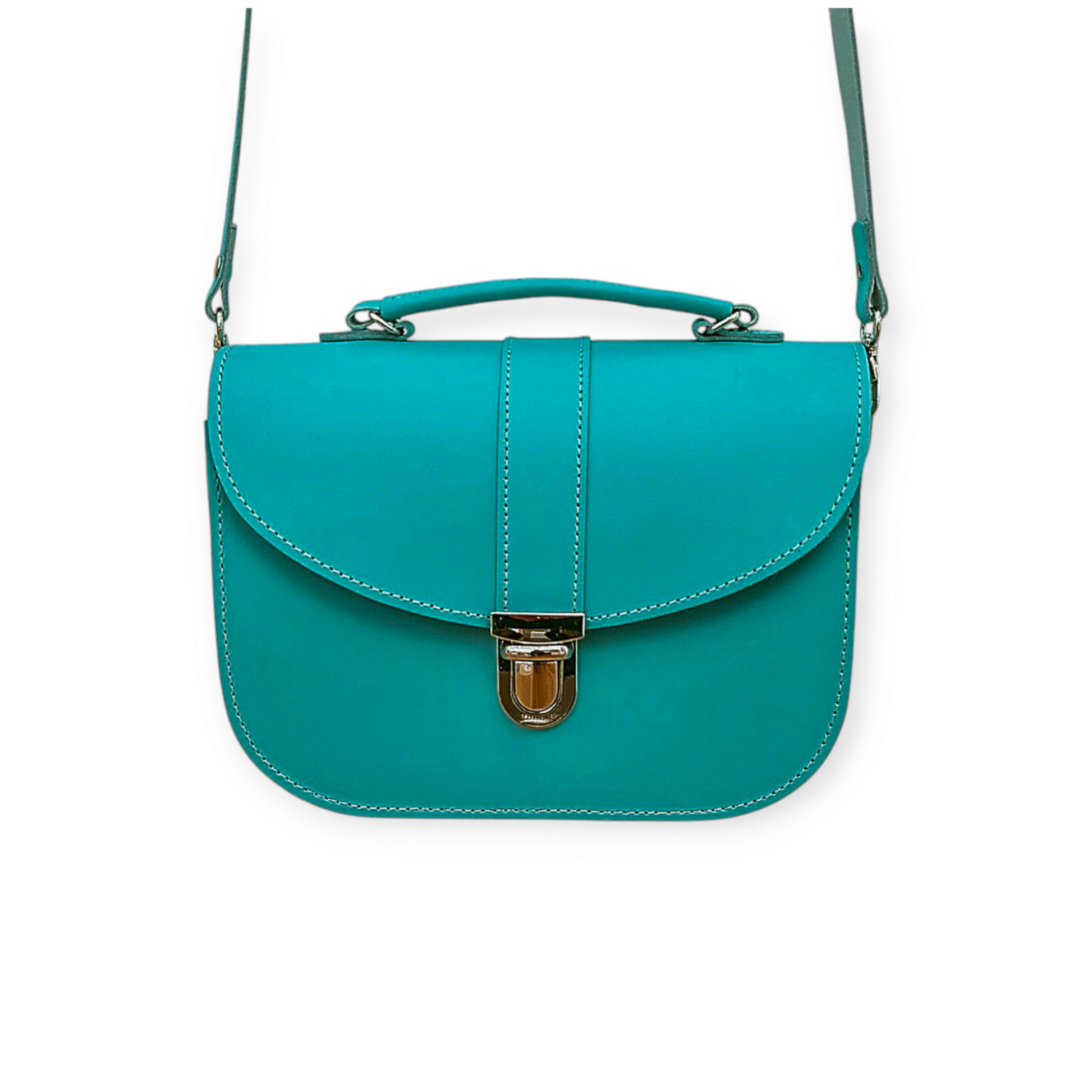 Olympia Handmade Leather Bag - Teal  
