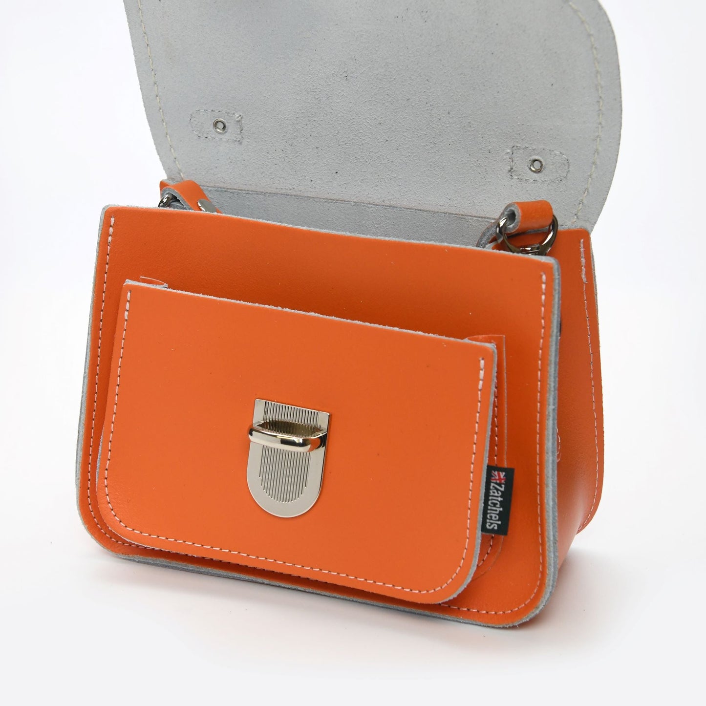 Luna Handmade Leather Bag - Orange  
