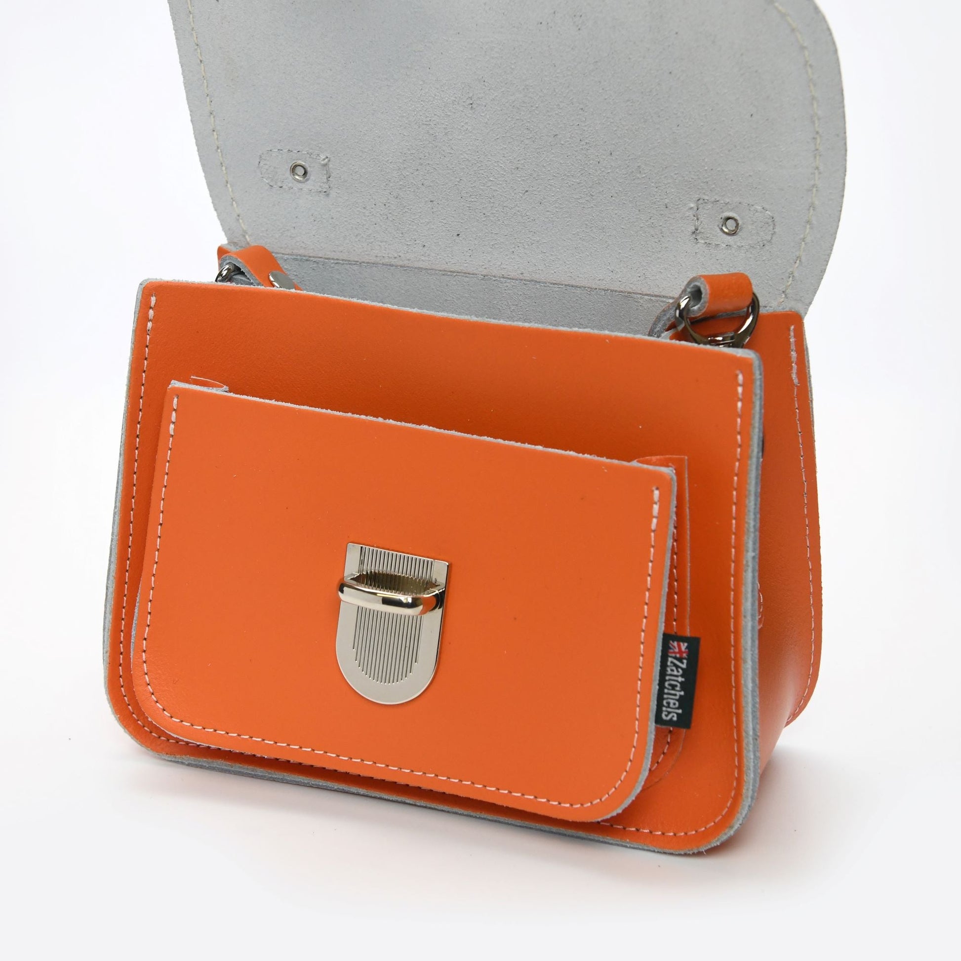 Luna Handmade Leather Bag - Orange  