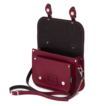 Leather Midi Satchel - Oxblood