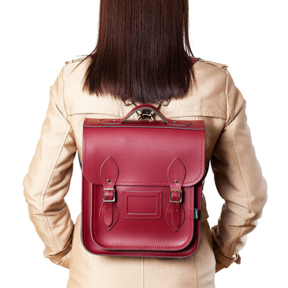 Handmade Leather City Backpack - Oxblood