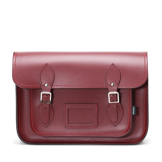 Handmade Leather Satchel - Oxblood Red  