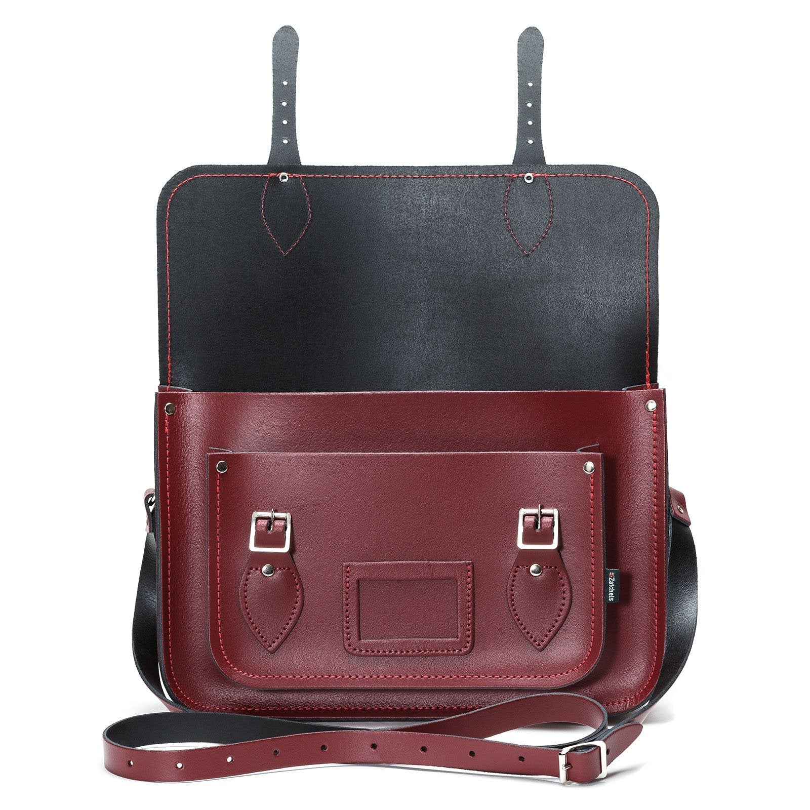 Handmade Leather Satchel - Oxblood Red  