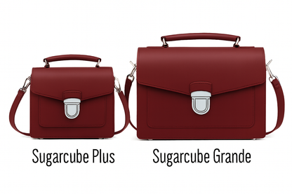Handmade Leather Sugarcube Handbag - Oxblood