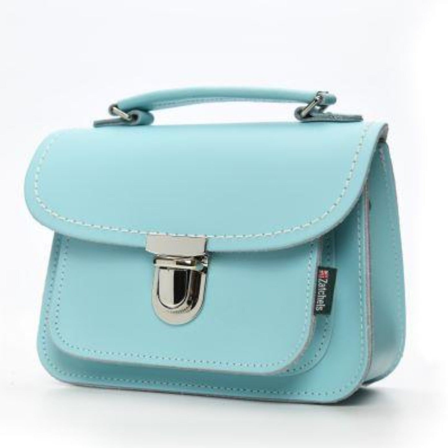 Luna Handmade Leather Bag - Baby Blue  