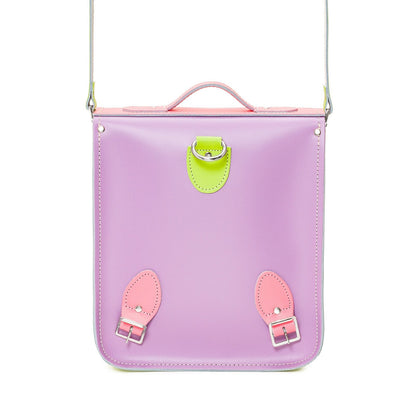Handmade Leather City Backpack - Pastel Kaleidoscope