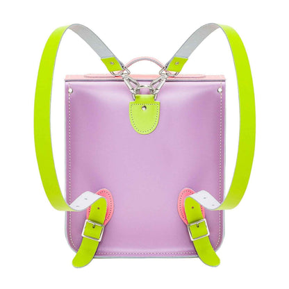 Handmade Leather City Backpack - Pastel Kaleidoscope