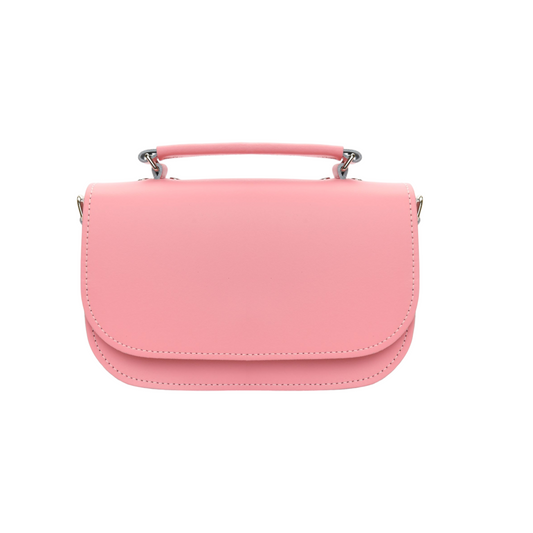 Aura Handmade Leather Bag - Pastel Pink  