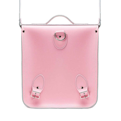 Handmade Leather City Backpack - Pastel Pink