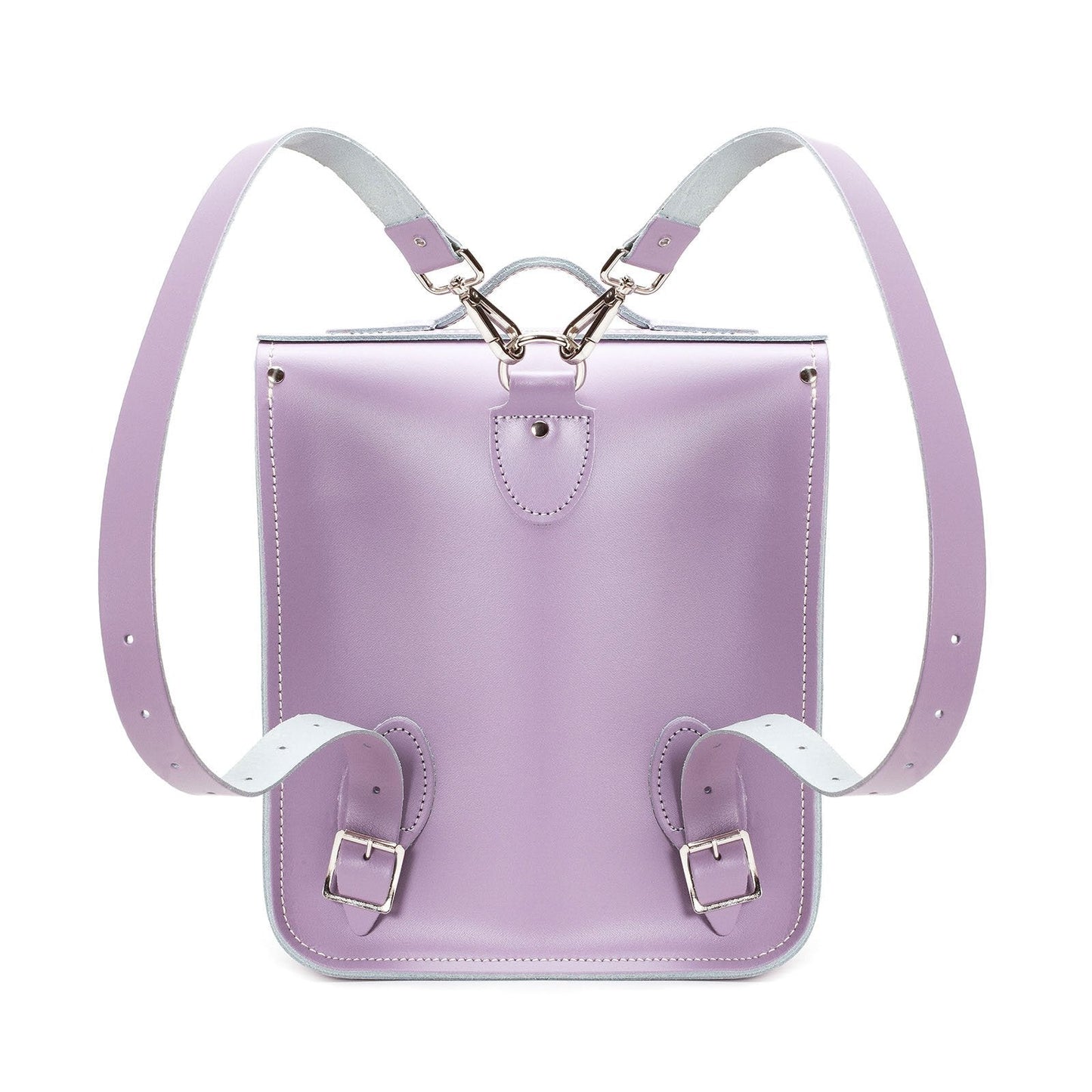 Handmade Leather City Backpack - Pastel Violet  