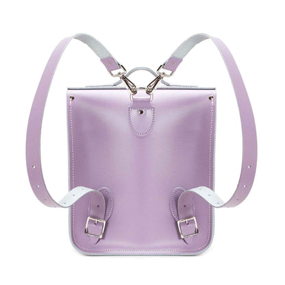 Handmade Leather City Backpack - Pastel Violet