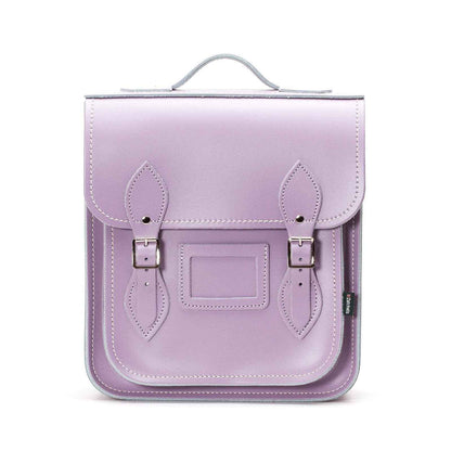 Handmade Leather City Backpack - Pastel Violet