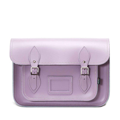 Handmade Leather Satchel - Pastel Violet