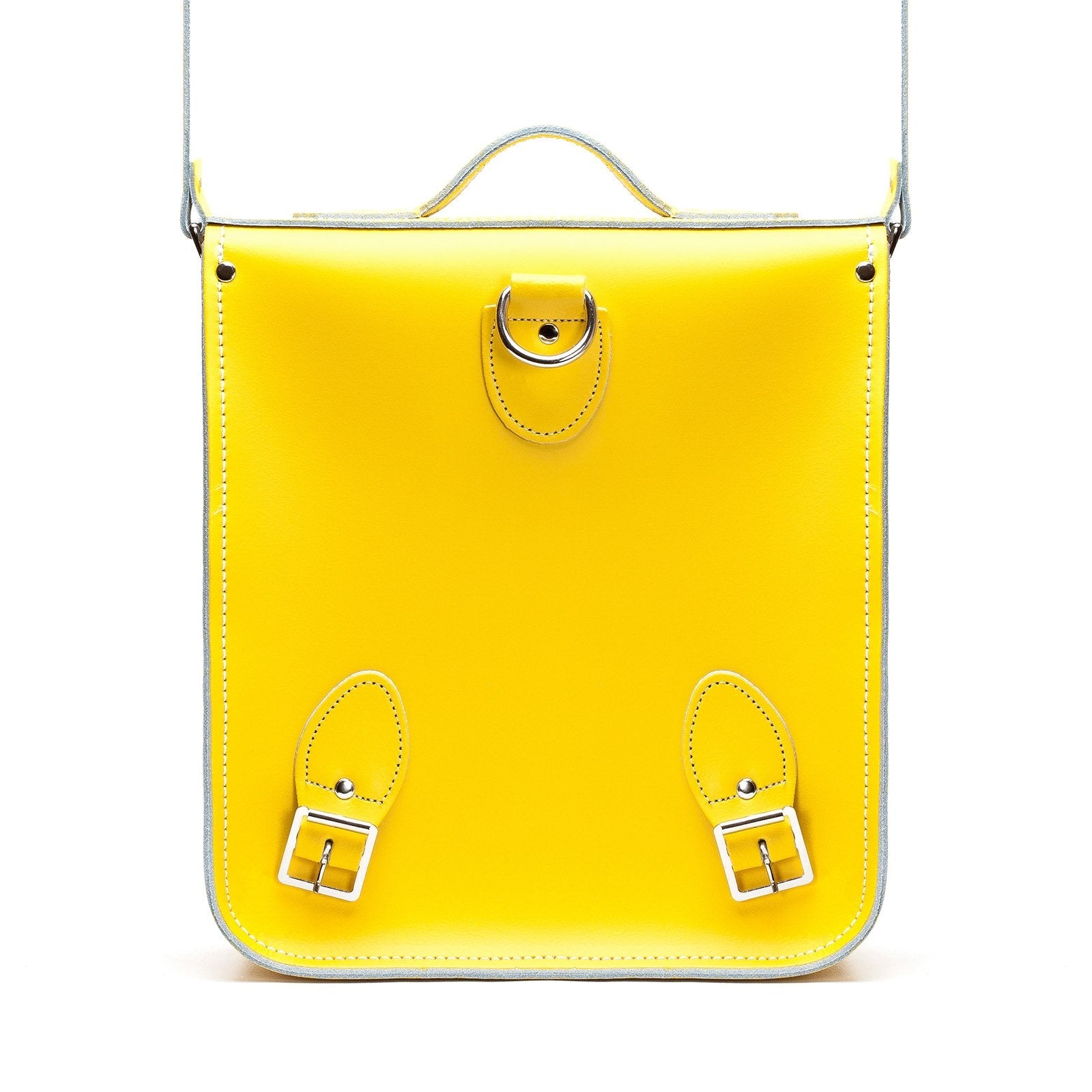 Handmade Leather City Backpack - Pastel Daffodil Yellow  