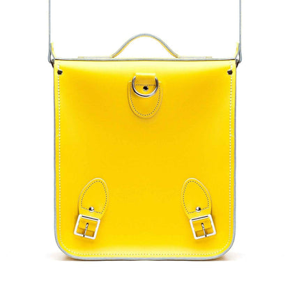 Handmade Leather City Backpack - Pastel Daffodil Yellow