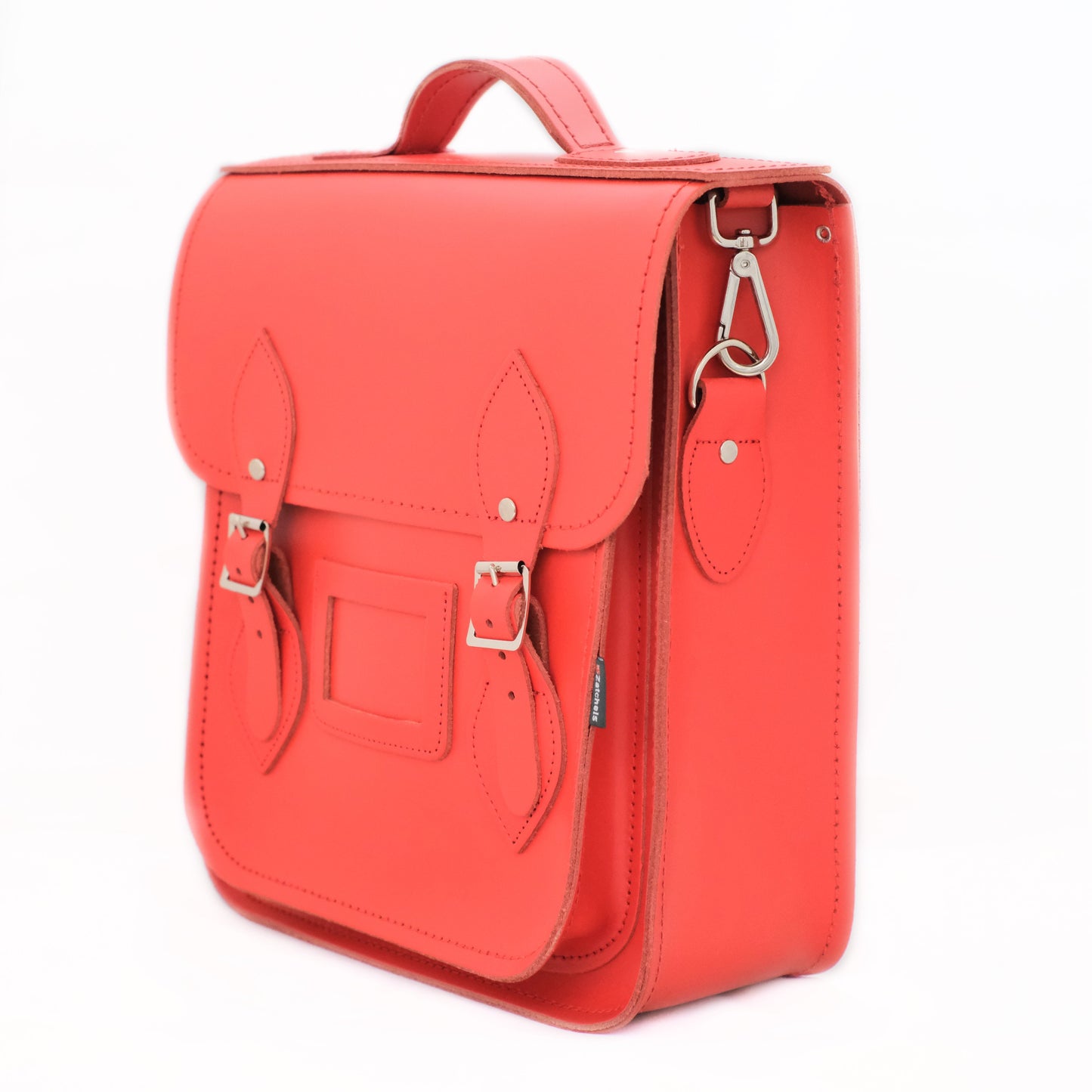 Handmade Leather City Backpack - Pillar Box Red  