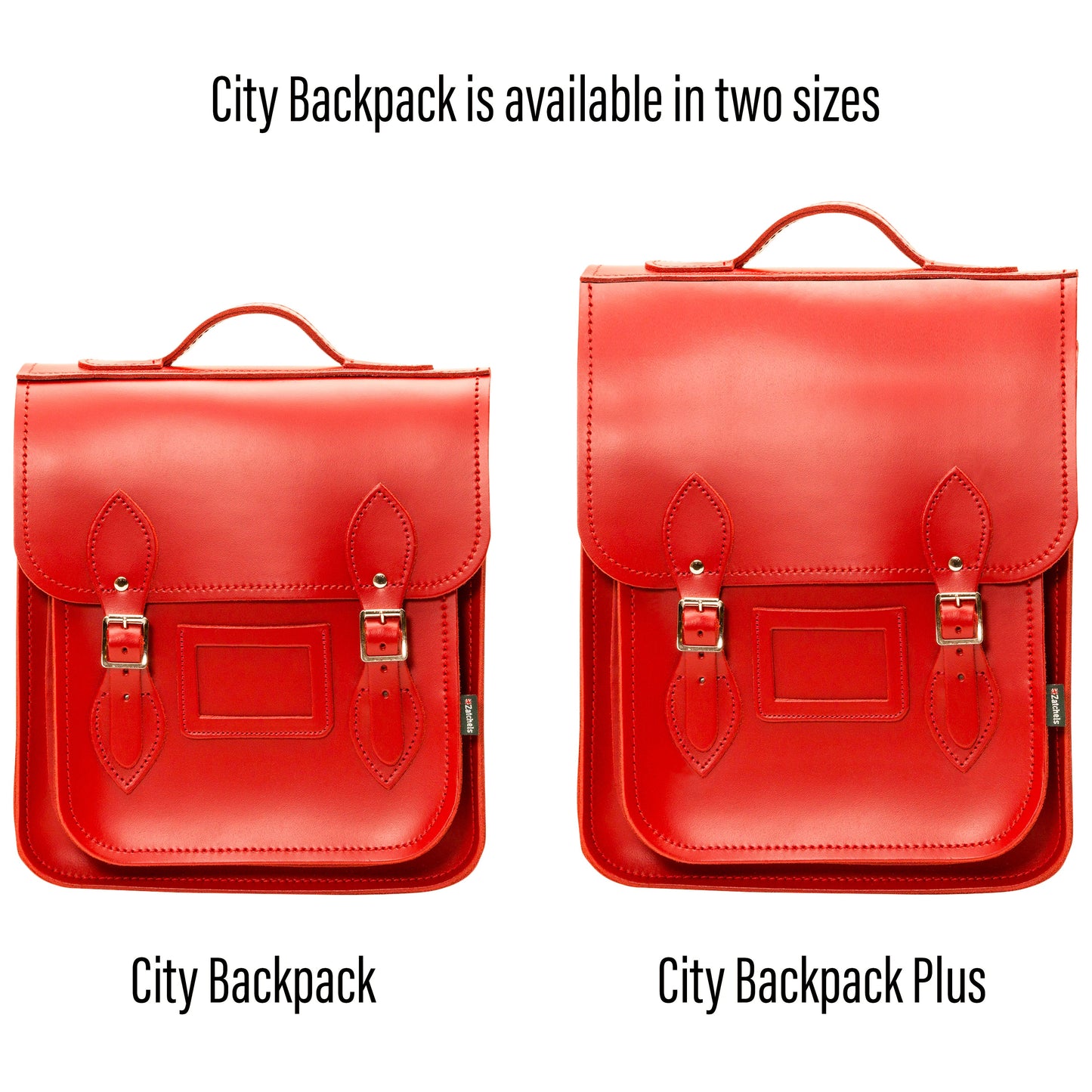 Handmade Leather City Backpack - Pillar Box Red  