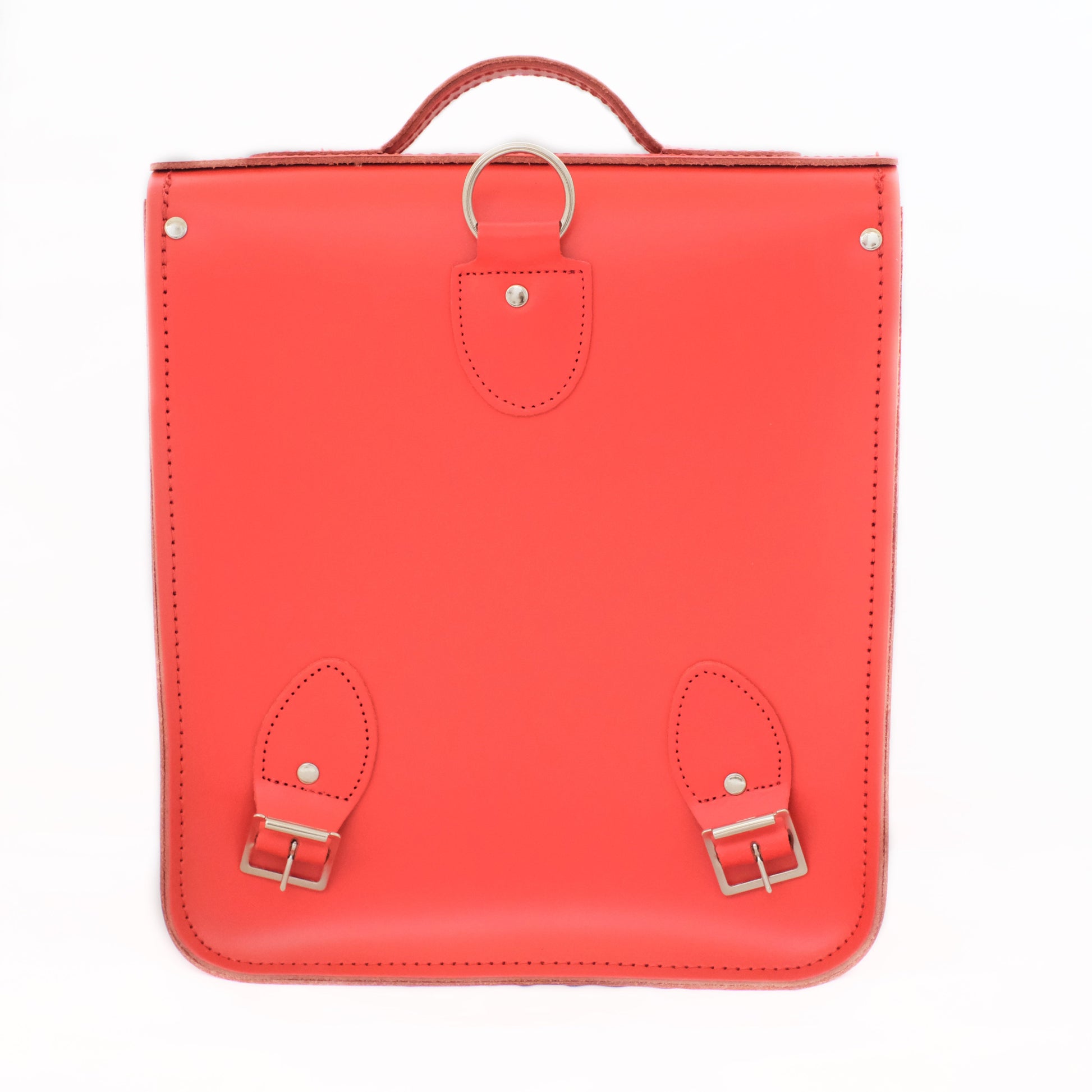 Handmade Leather City Backpack - Pillar Box Red  