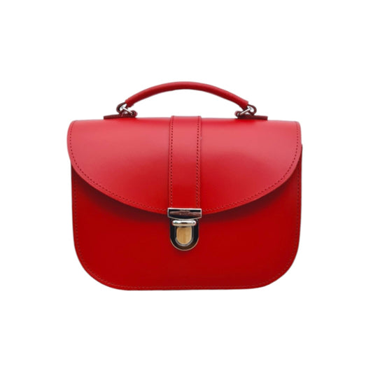 Olympia Handmade Leather Bag - Pillar Box Red  