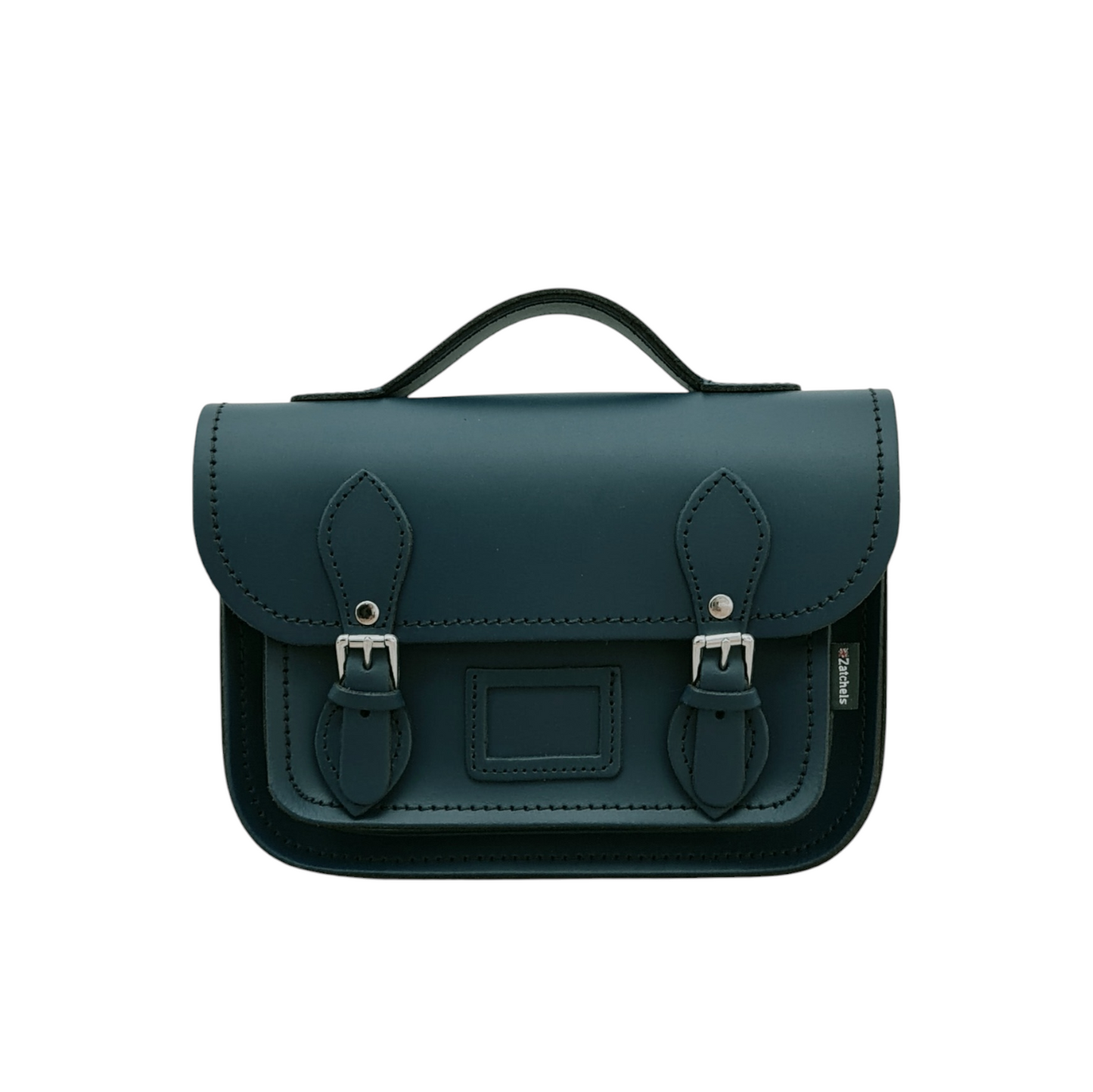 Leather Midi Satchel - Pine  