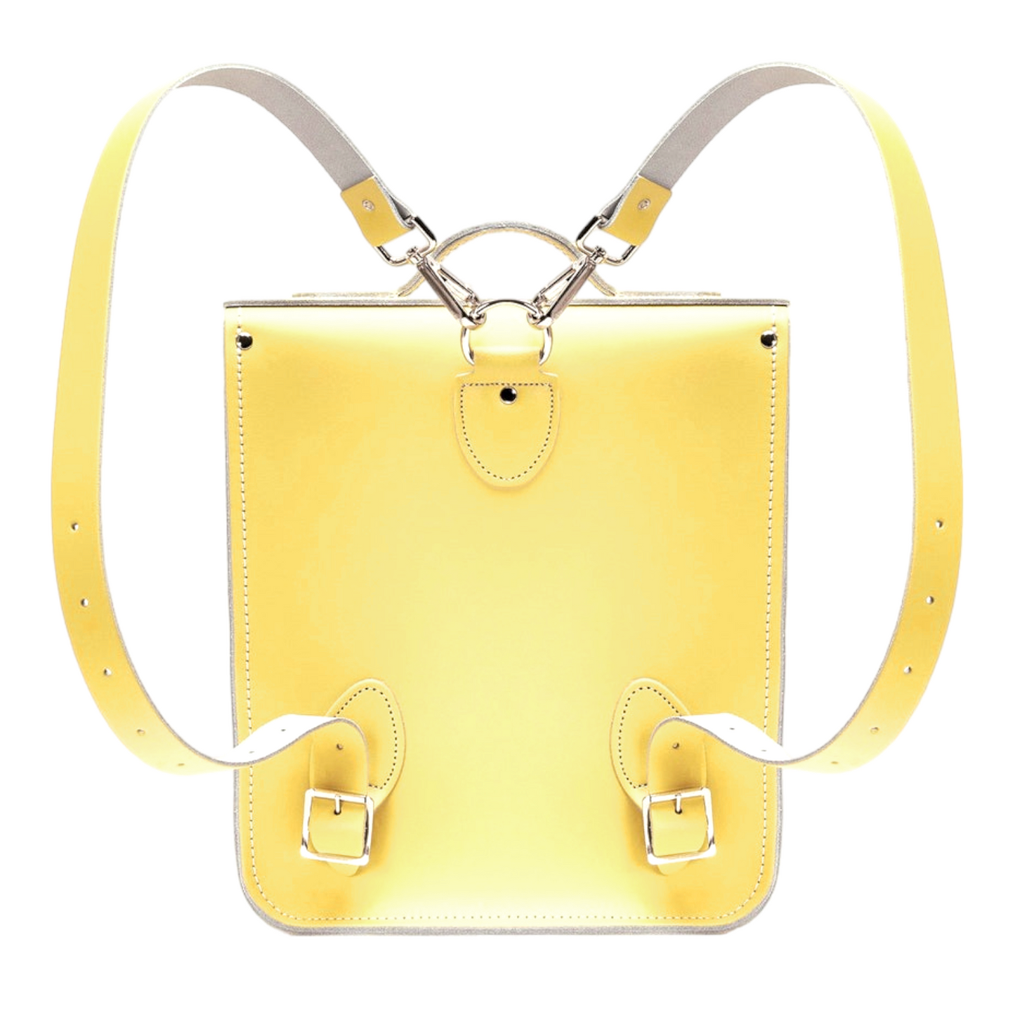 Handmade Leather City Backpack - Primrose Yellow  