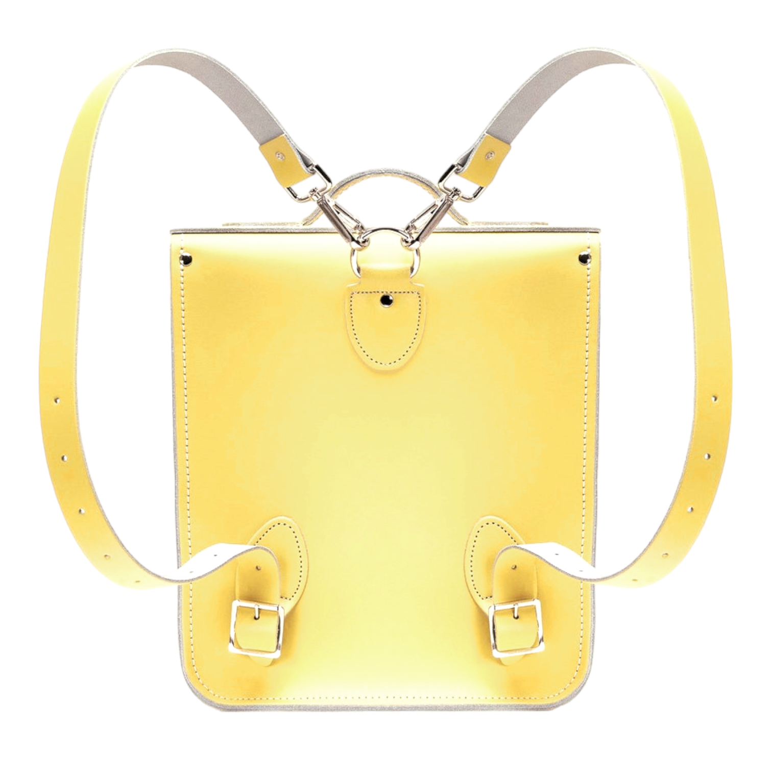 Handmade Leather City Backpack - Primrose Yellow  