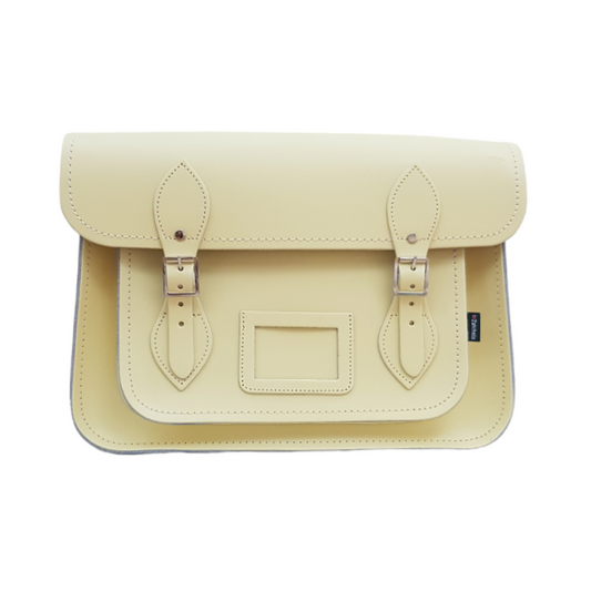 Handmade Leather Satchel - Primrose Yellow  