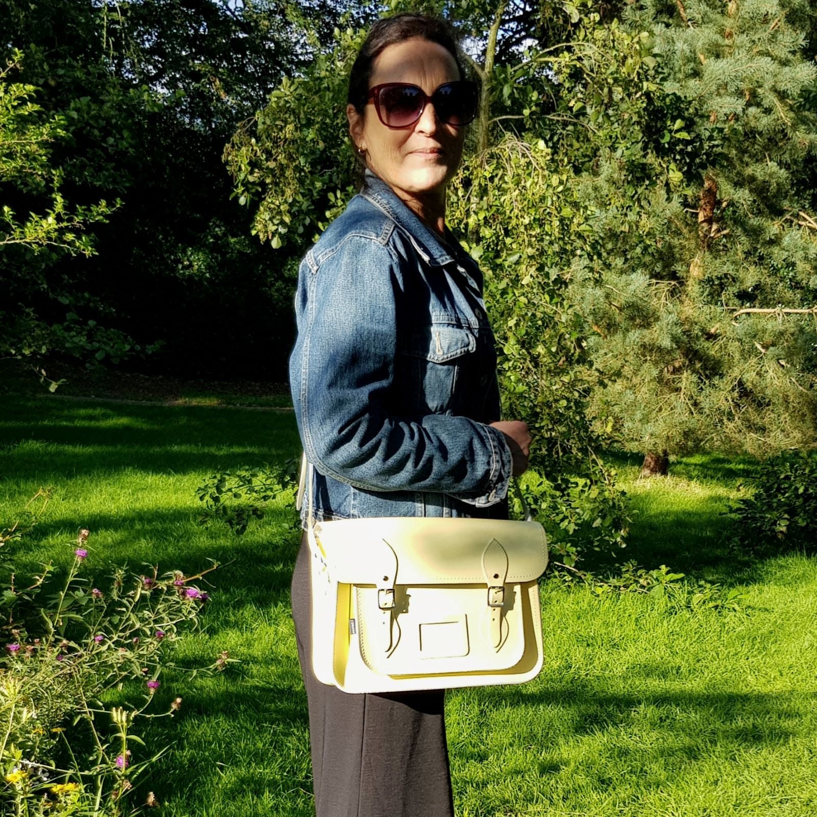 Handmade Leather Satchel - Primrose Yellow  