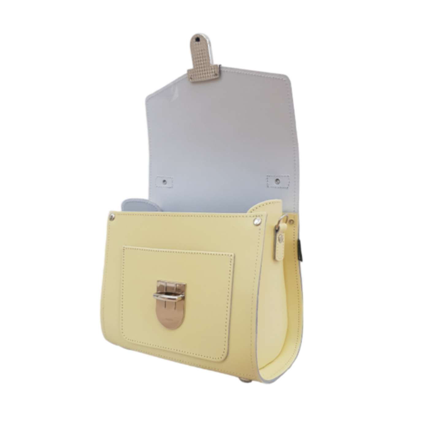 Handmade Leather Sugarcube Handbag - Primrose Yellow  
