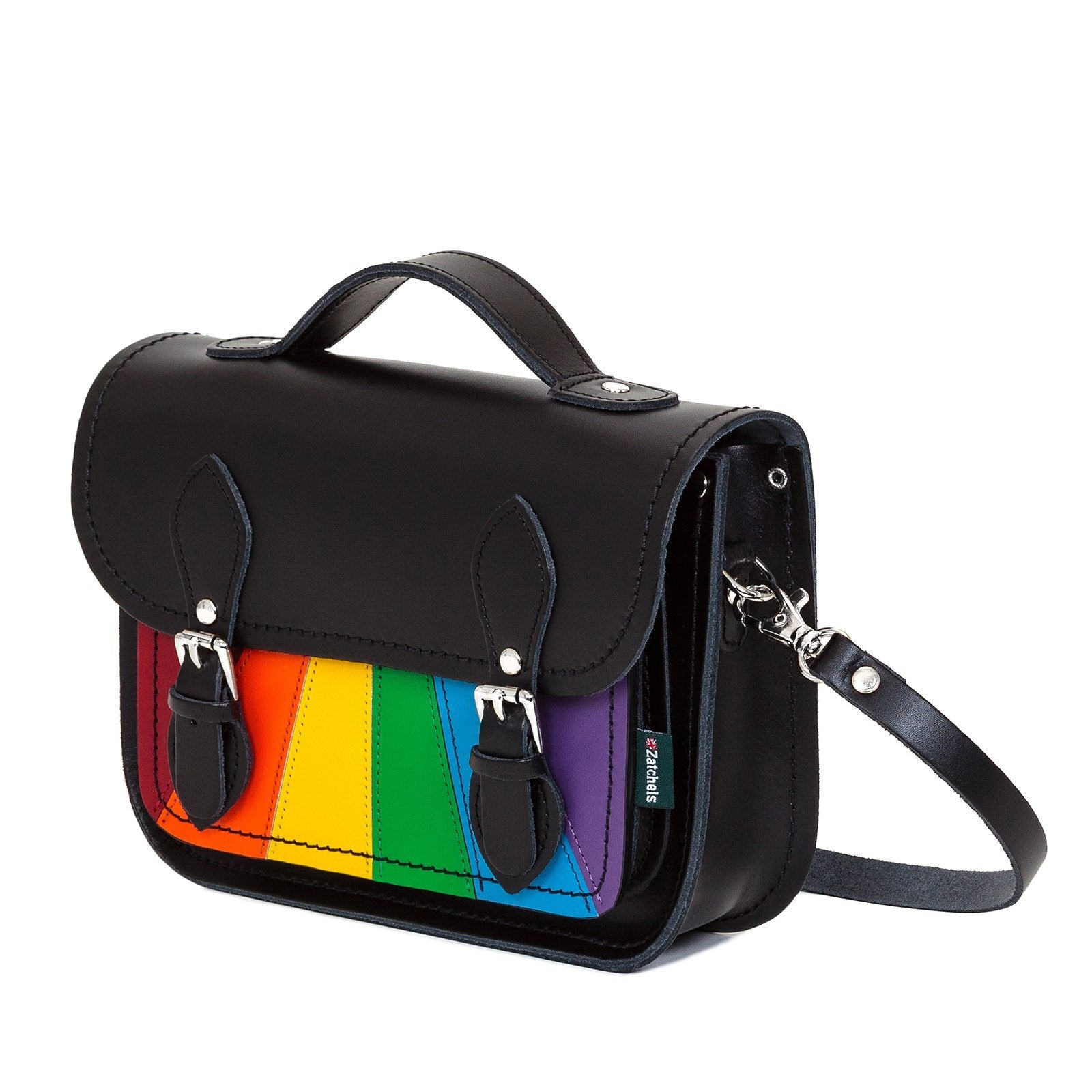 Leather Midi Satchel - Pride  