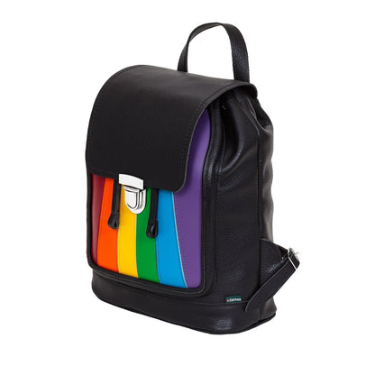 Handmade Leather Backpack Pride Rainbow