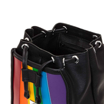 Handmade Leather Backpack - Pride Rainbow