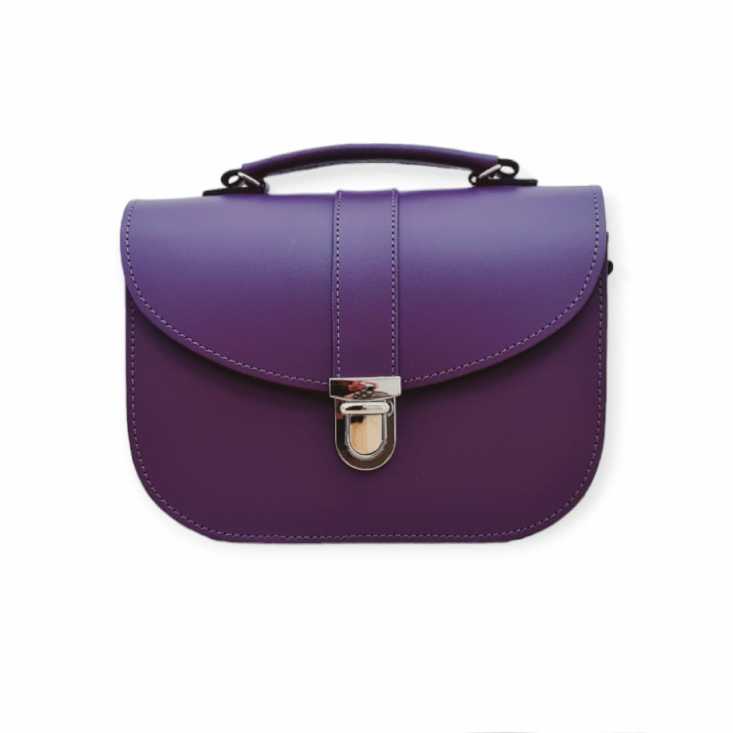 Olympia Handmade Leather Bag - Purple  