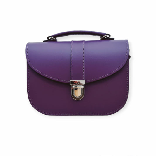 Olympia Handmade Leather Bag - Purple  