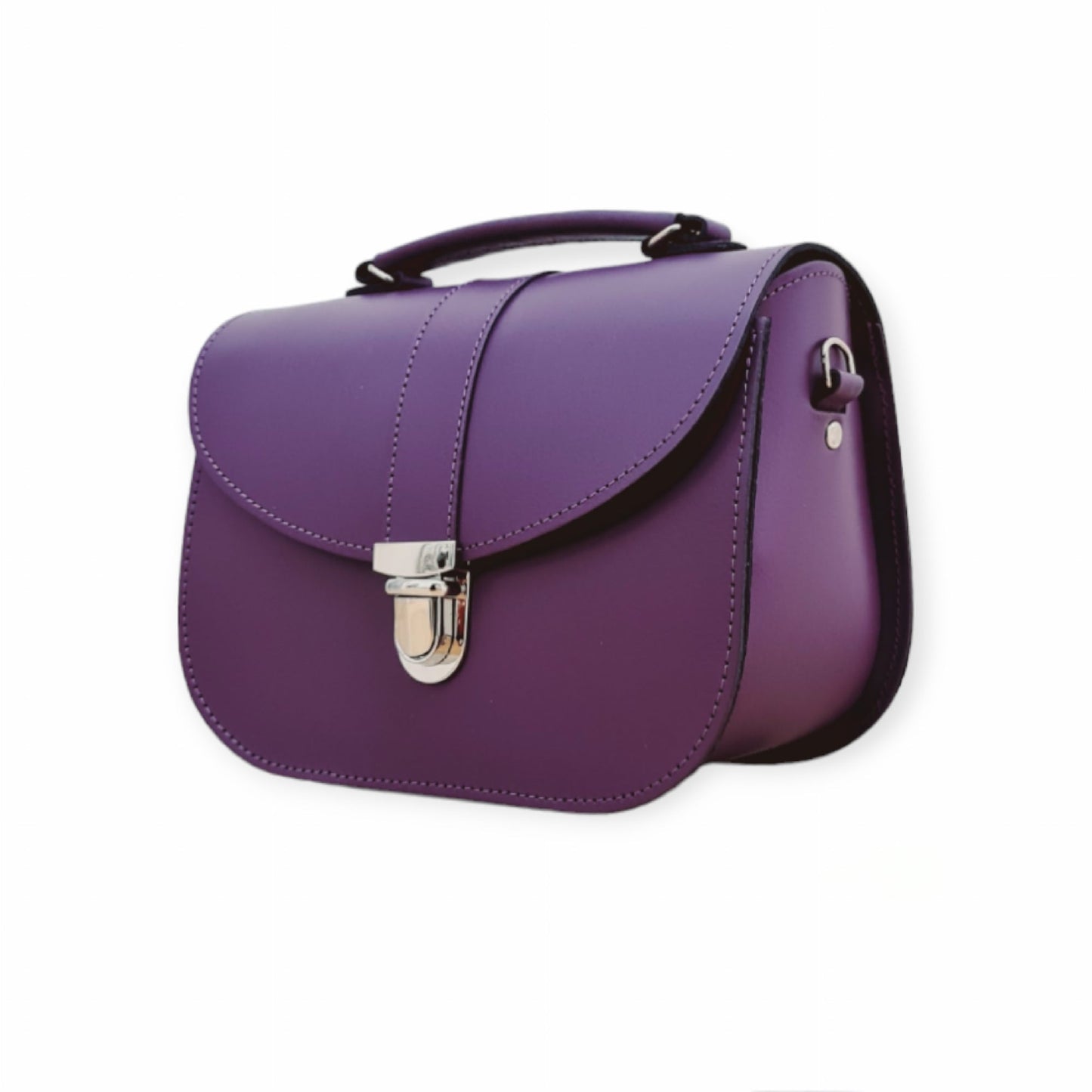 Olympia Handmade Leather Bag - Purple  