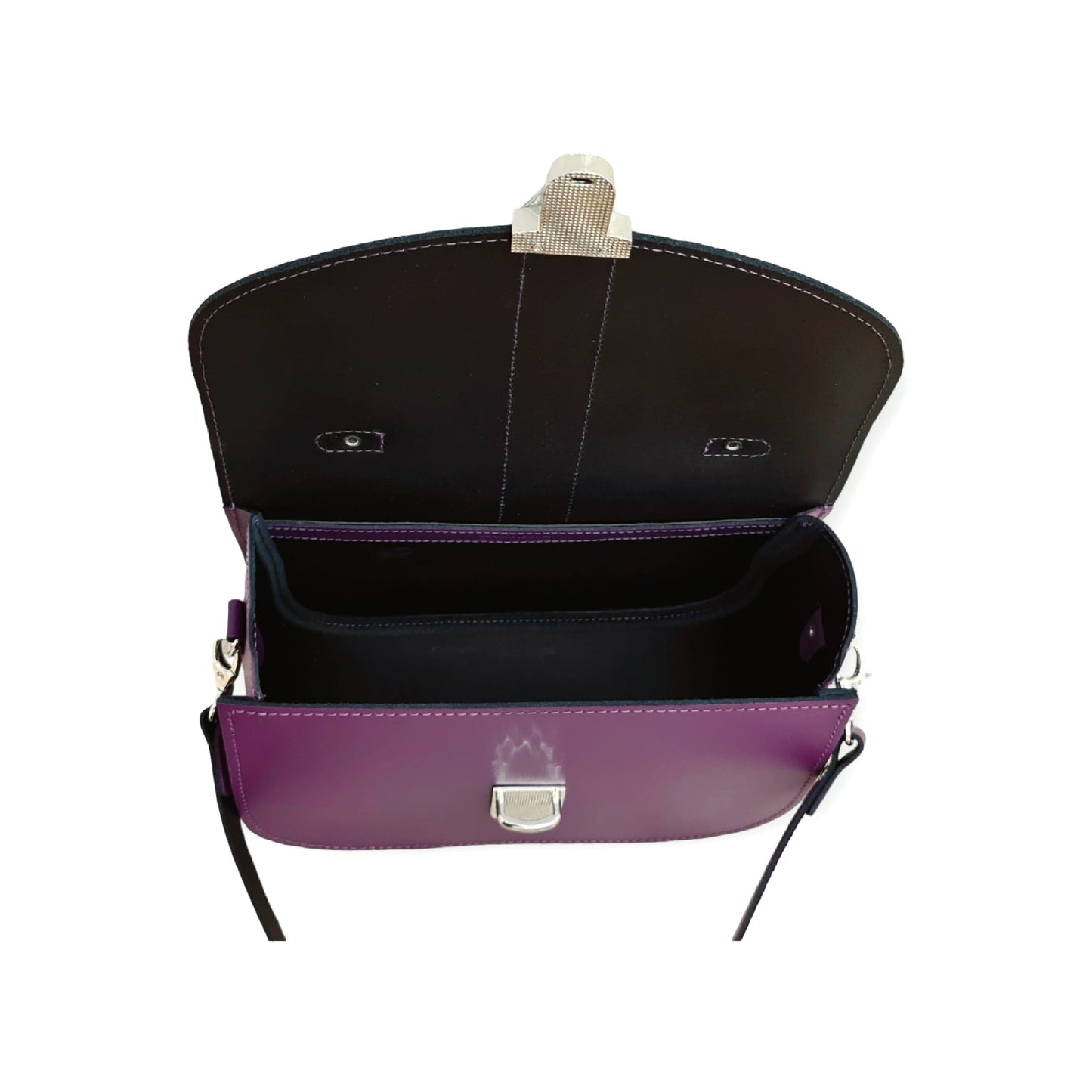 Olympia Handmade Leather Bag - Purple  