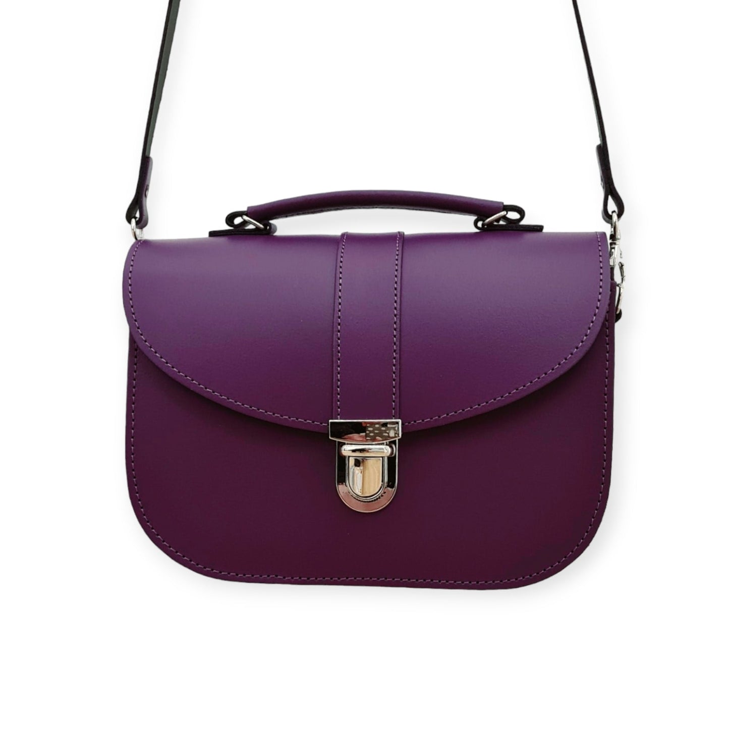 Olympia Handmade Leather Bag - Purple  